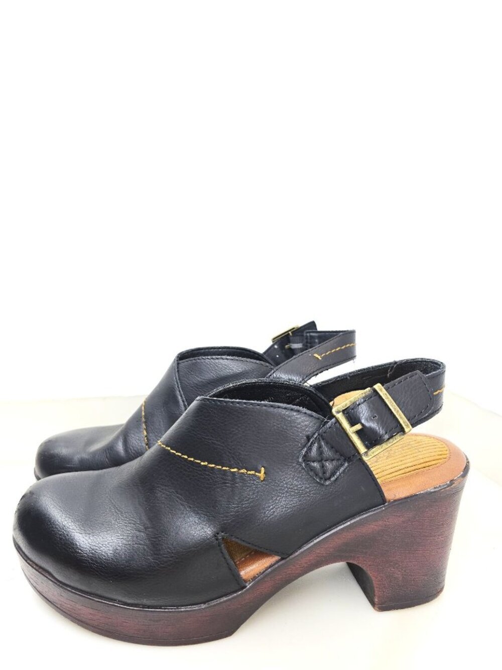 BOC Born Y2K Black Cecilia Clog Slingback Comfort Heels Women Size 11